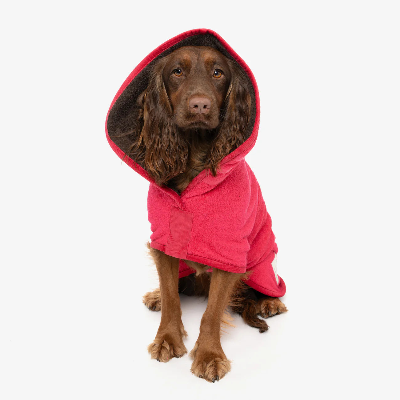 Dog drying coat Raspberry and Dark Chocolate